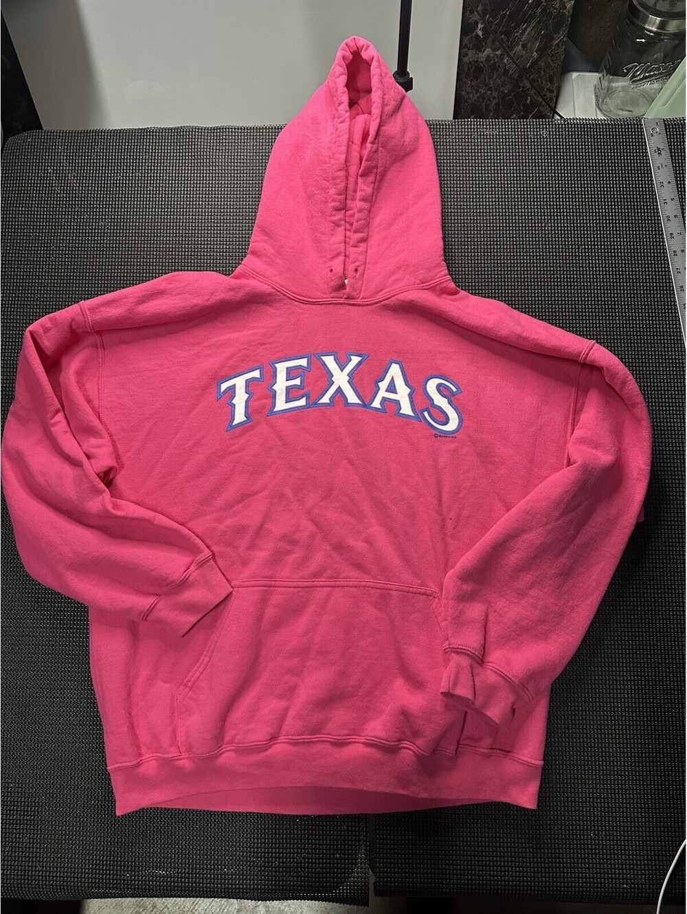 Texas Rangers Hot Pink Hoodie XL MLB Baseball Graphic Pullover Sweatshirt